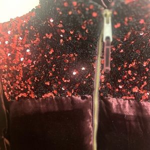 Maeve by Anthropologie Velvet & Sequin Bomber puffer